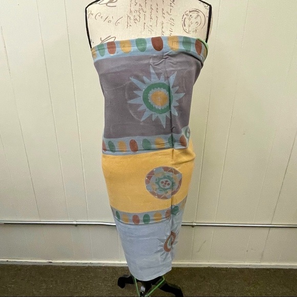 Vintage fringe large scarf/coverup wrap - Picture 2 of 5